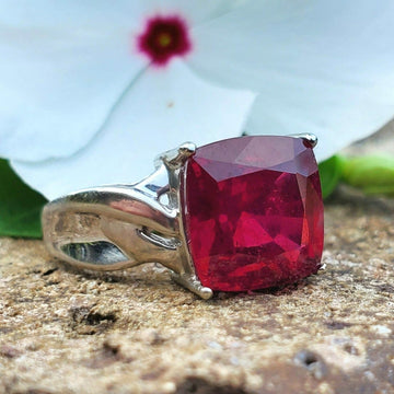 10k White Gold Ruby Ring GCR-20095